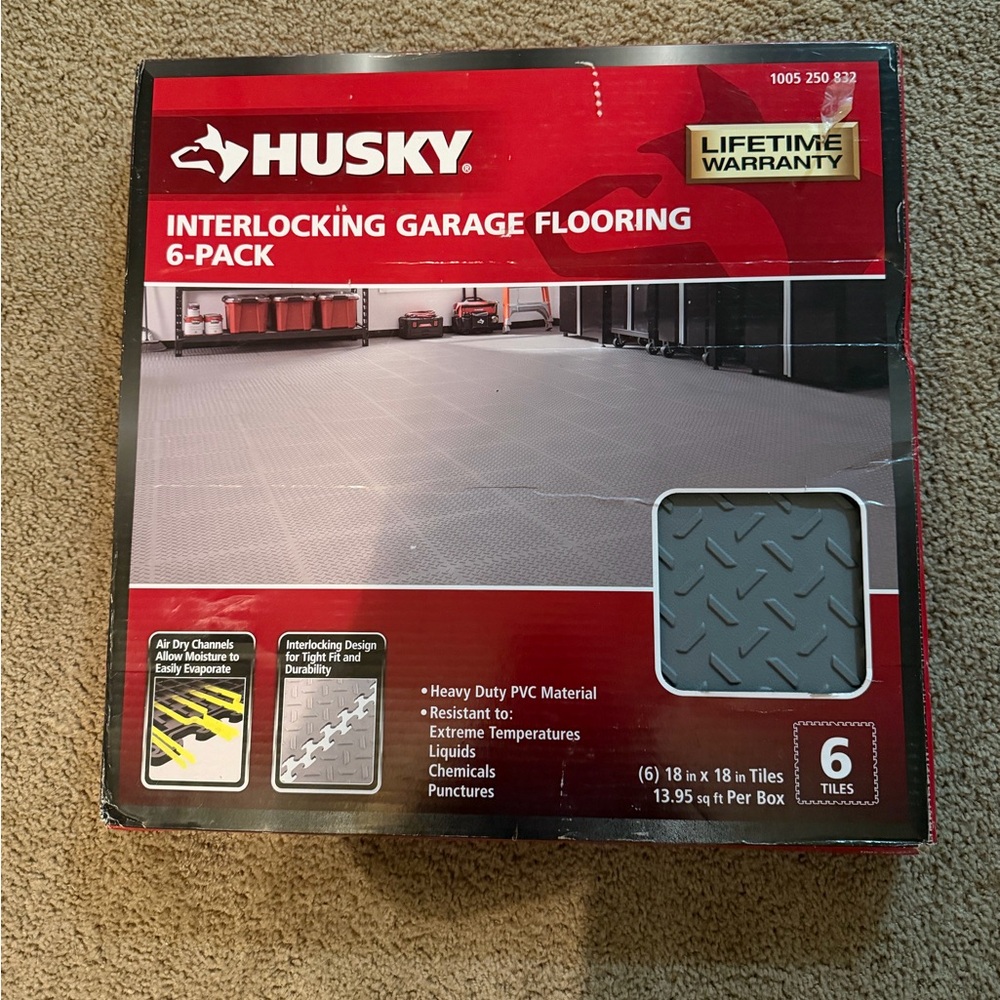 Husky Interlocking Garage Flooring 6-Pack